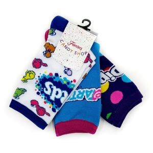 Nerds Sweetarts Fun Dip Candy Crew Socks Colorful Mens Womens Fun Novelty Gift
